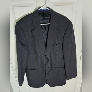 Chaps Ralph Lauren Mens Pinstripe Gray Blazer 44T